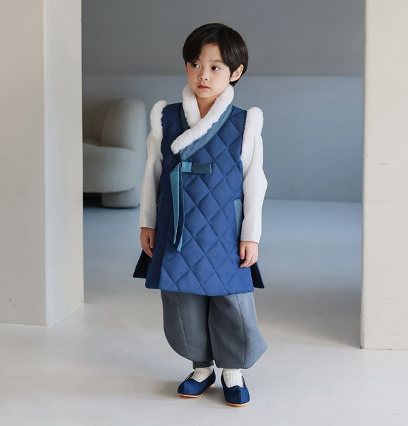 청우랑 남아 한복 털조끼(L)